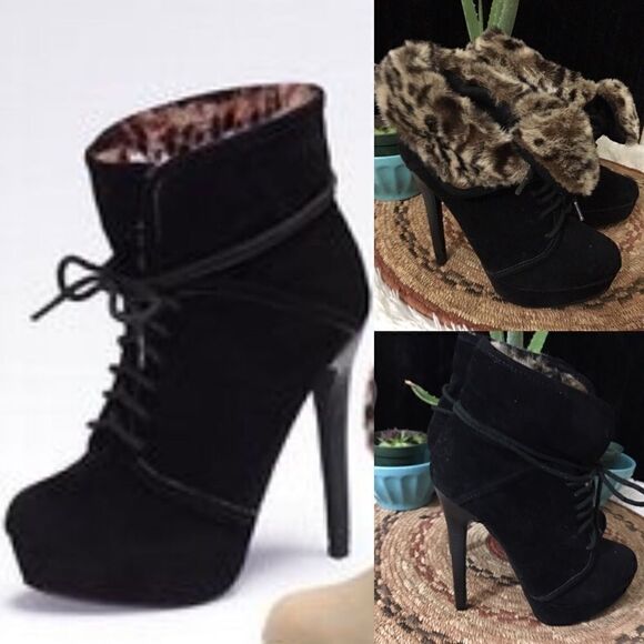 NEW! Colin Stuart Platform Booties - Picture 1 of 14